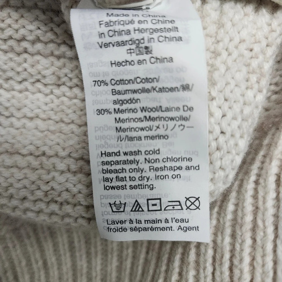 Madewell Women's ruffle neck pullover sweater merino wool blend size S … - Picture 5 of 8